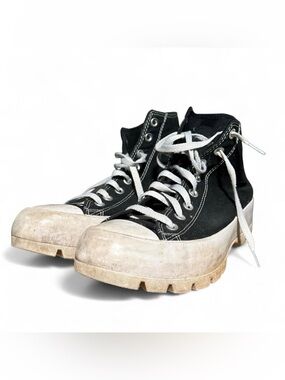 Women’s Black High Top Platform Converse Size 10 Chunky Sneaker Grunge
